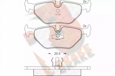 R BRAKE rb1051 -  Комплект тормозных колодок, дисковый тормоз